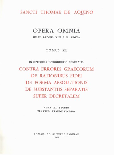 Picture of OPERA OMNIA - TOME 40 PARS A-B-C-D-E
