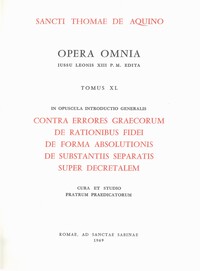Picture of OPERA OMNIA - TOME 40 PARS A-B-C-D-E
