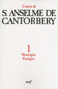 Picture of MONOLOGION - PROSLOGION - TOME 1