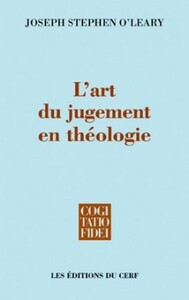 Image de L'ART DU JUGEMENT EN THEOLOGIE