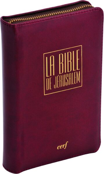 Picture of LA BIBLE DE JERUSALEM - VOYAGE CUIR BORDEAUX ZIPPEE