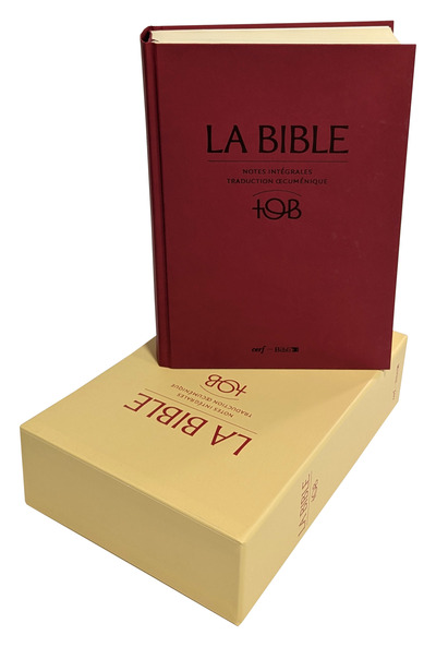 Picture of LA BIBLE - TRADUCTION OECUMENIQUE - NOTES INTEGRALES, RELIURE RIGIDE SATIN MAT GRENAT SOUS ETUI