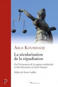 Picture of LA SÉCULARISATION DE LA RÉPUDIATION