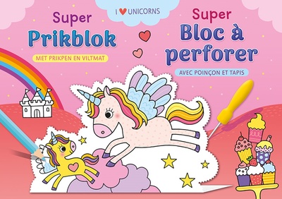 Image de Super bloc à perforer Licornes - I love unicorns