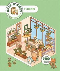 Image de Cute 'n' Cozy Sticker Therapy: Flower Shops Over 500 reusable stickers! /anglais