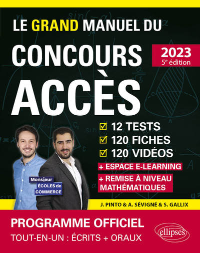 Image de Le Grand Manuel du concours ACCÈS (Programme officiel : écrits + oraux)
