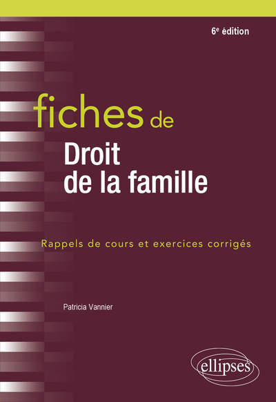 Image de Fiches de droit de la famille - 6e édition