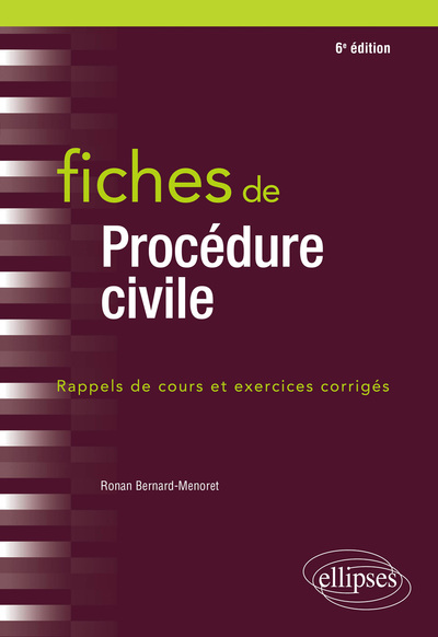 Picture of Fiches de procédure civile - 6e édition