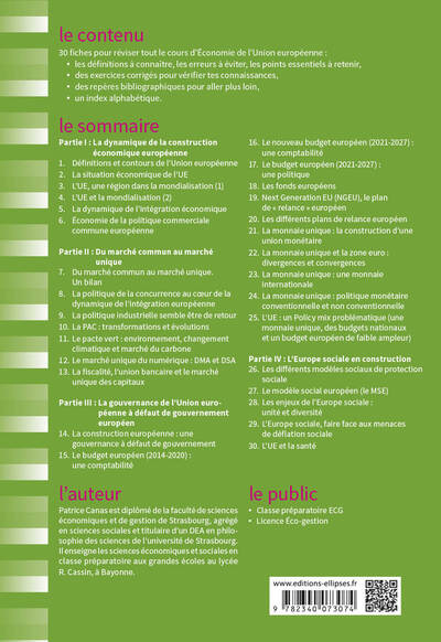 Picture of Fiches d'Économie de l'Union européenne