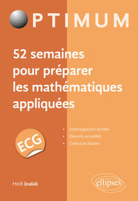 Picture of 52 semaines pour préparer les mathématiques appliquées en ECG