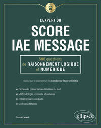 Picture of L'Expert du Score IAE Message® - 300 questions de Raisonnement Logique et Numérique