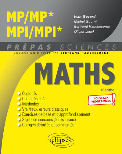 Picture of Mathématiques MP/MP* - MPI/MPI* - Programme 2022