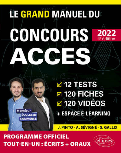 Picture of Le Grand Manuel du concours ACCES 2022 (Programme officiel : écrits + oraux)