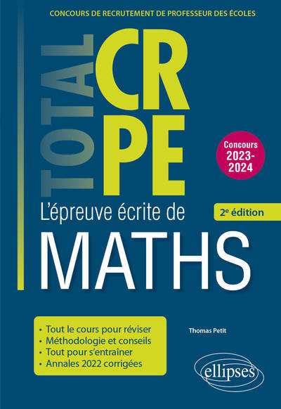 Picture of Réussir l’épreuve écrite de mathématiques - CRPE - Concours 2023-2024