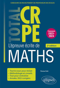Picture of Réussir l’épreuve écrite de mathématiques - CRPE - Concours 2023-2024