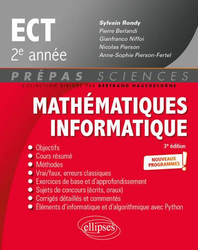Picture of Mathématiques - Informatique - prépas ECT 2e année - Programme 2022