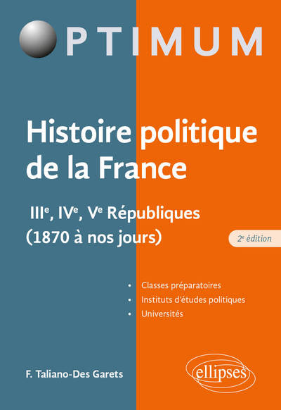 Picture of Histoire politique de la France - IIIe, IVe, Ve Républiques (1870 à nos jours)