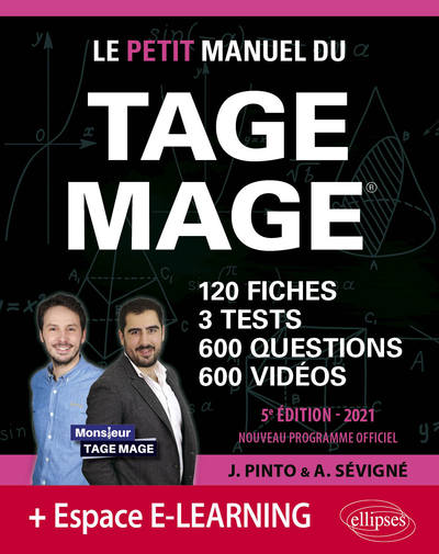 Image de Le Petit Manuel du TAGE MAGE – 3 tests blancs + 120 fiches de cours + 600 questions + 600 vidéos – Édition 2021
