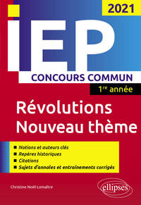 Image de Concours commun IEP 2021. 1re année. Révolutions / Nouveau thème