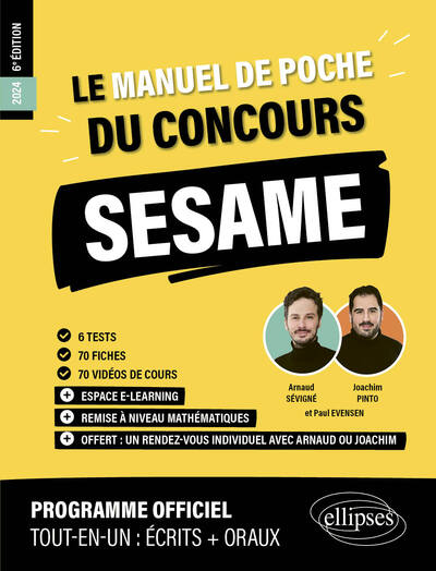 Image de Le Manuel de POCHE du concours SESAME (écrits + oraux)