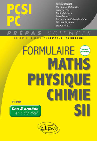 Picture of Formulaire PCSI/PC - Maths - Physique-chimie - SII - Nouveaux programmes