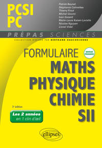 Picture of Formulaire PCSI/PC - Maths - Physique-chimie - SII - Nouveaux programmes