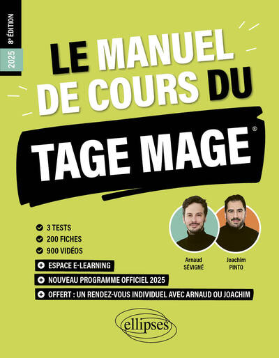 Picture of Le Manuel de Cours du TAGE MAGE