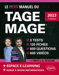 Image de Le Petit Manuel du TAGE MAGE – 3 tests blancs + 120 fiches de cours + 600 questions + 600 vidéos – édition 2023