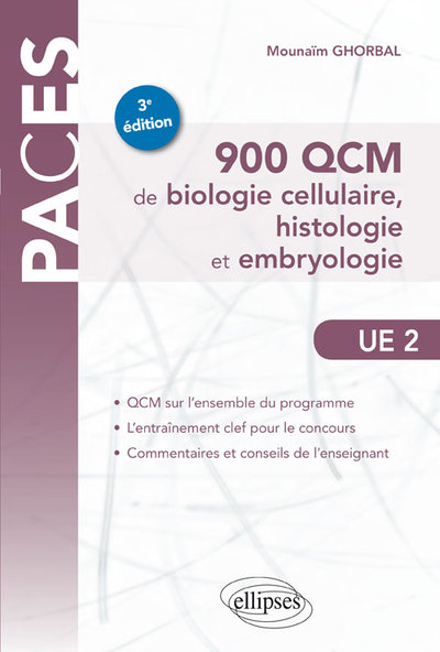 Picture of UE2 – 900 QCM de biologie cellulaire, histologie et embryologie – 3e édition