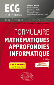 Picture of Formulaire Mathématiques approfondies - Informatique - ECG 1re et 2e années - Programme 2022