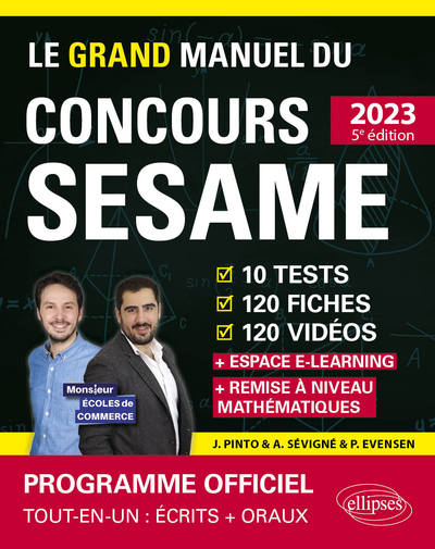 Image de Le Grand Manuel du concours SESAME (écrits + oraux)