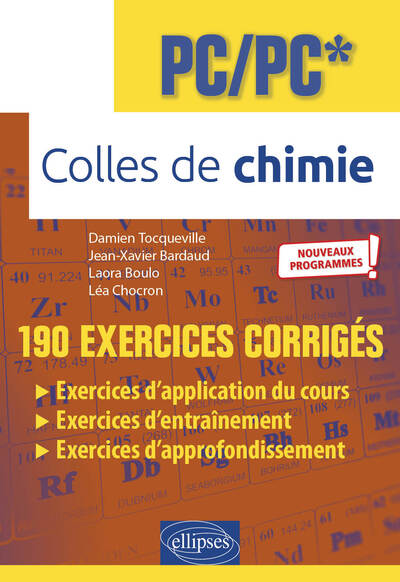 Picture of Colles de chimie - PC/PC* - Programme 2022