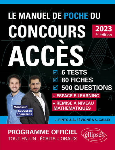 Image de Le Manuel de POCHE du concours ACCÈS (Programme officiel : écrits + oraux)