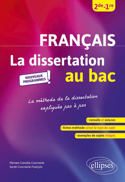 Picture of La dissertation de français au bac, Seconde Première
