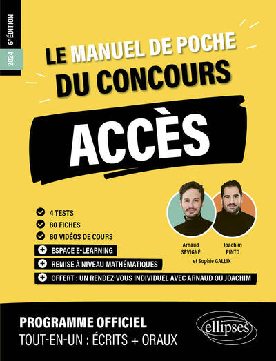 Image de Le Manuel de POCHE du concours ACCES (Programme officiel : écrits + oraux)