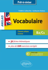 Image de Prêt à réviser. Anglais. Vocabulaire thématique avec exercices corrigés et fichiers audio. B2-C1
