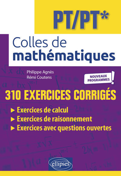 Picture of Colles de Mathématiques - PT/PT* - Programme 2022