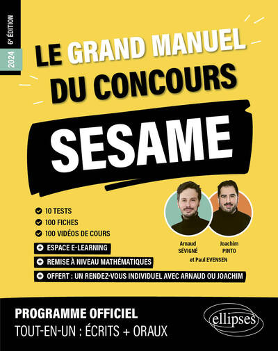 Image de Le Grand Manuel du concours SESAME (écrits + oraux)