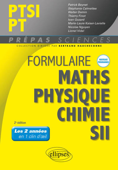 Image de Formulaire PTSI/PT - Maths - Physique-chimie - SII - Nouveaux programmes