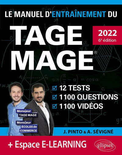 Image de Le Manuel d’Entraînement du TAGE MAGE – 12 tests blancs + 1100 questions + 1100 vidéos