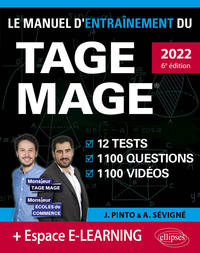 Image de Le Manuel d’Entraînement du TAGE MAGE – 12 tests blancs + 1100 questions + 1100 vidéos