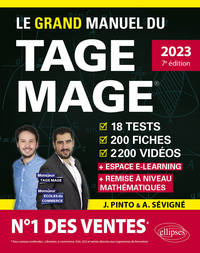 Image de Le Grand Manuel du TAGE MAGE – N°1 DES VENTES – 18 tests blancs + 200 fiches de cours + 2200 vidéos – Édition 2023