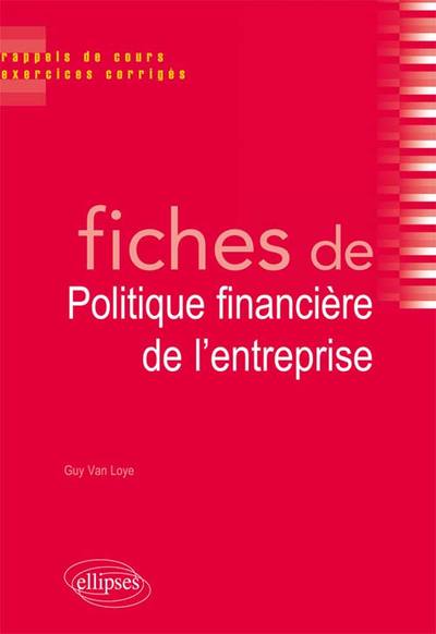 Picture of Fiches de Politique financière de l’entreprise