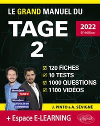 Image de Le Grand Manuel du TAGE 2 – édition 2022