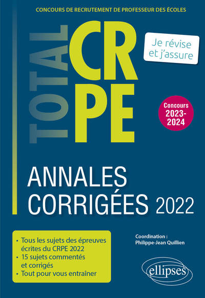 Picture of Annales corrigées du CRPE 2022