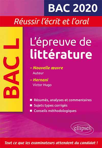 Picture of L'épreuve de littérature Bac 2020. Hernani, Victor Hugo. La princesse de Montpensier, Madame de Lafayette / Bertrand Tavernier