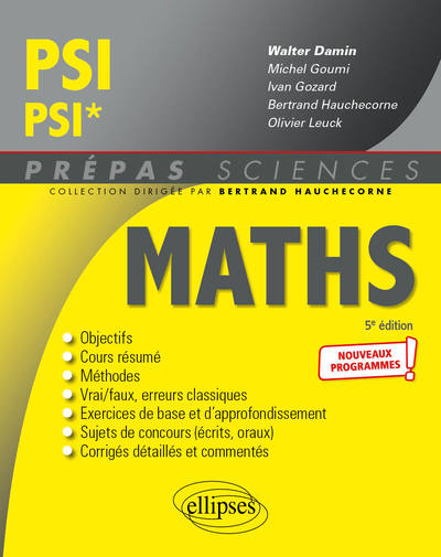 Picture of Mathématiques PSI/PSI* - Programme 2022