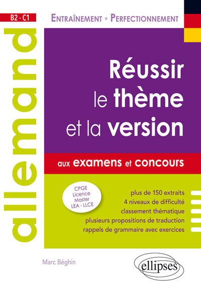 Image de Allemand. Réussir le thème et la version aux examens et aux concours. B2 - C1