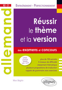 Image de Allemand. Réussir le thème et la version aux examens et aux concours. B2 - C1