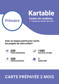 Image de Kartable primaire : Carte prépayée 2 mois